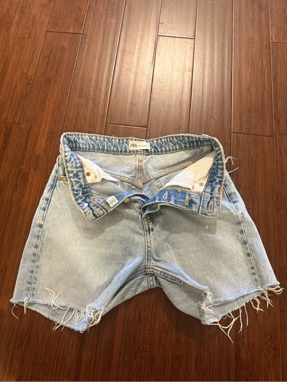 Zara Light Blue Denim Jean Shorts